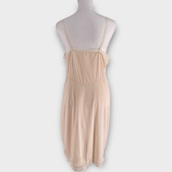 Gaymode JC Penneys Ivory Cream Lace Accent Gown Lingerie Slip Dress 38 - Picture 5 of 13